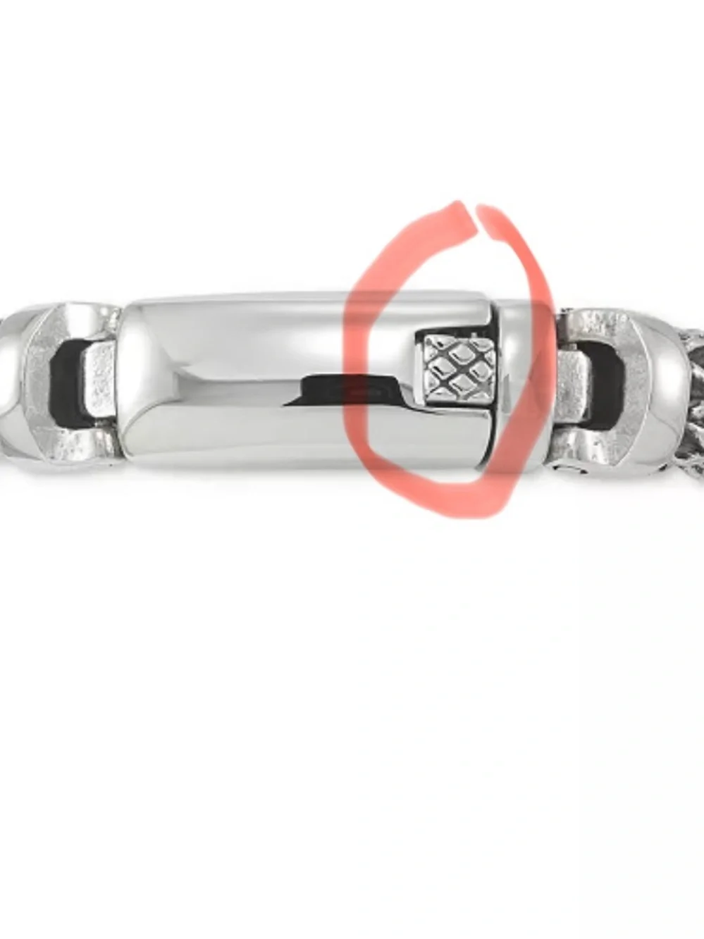 LEGACY for MEN by Simone I. Smith Black Leather Bracelet in Stainless Steel. NWT